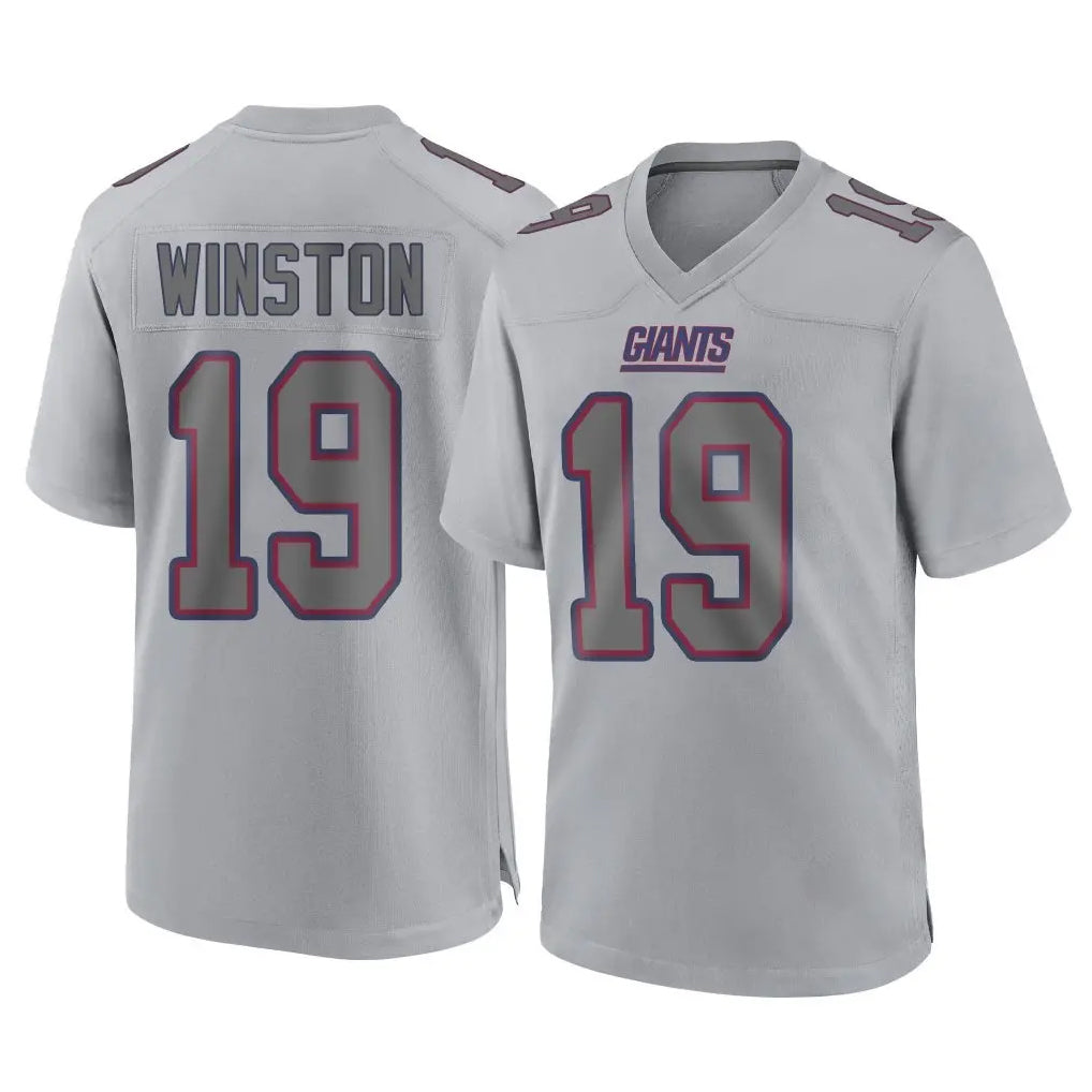 STECN NY.Giants #19 Jameis Winston Player Gray Atmosphere Fashion Limited Game Stitched Jerseys