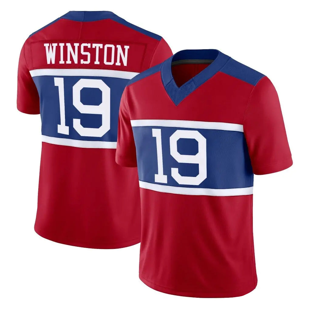 STECN NY.Giants #19 Jameis Winston Player Red Century Vapor F.U.S.E. Home Game Stitched Jerseys
