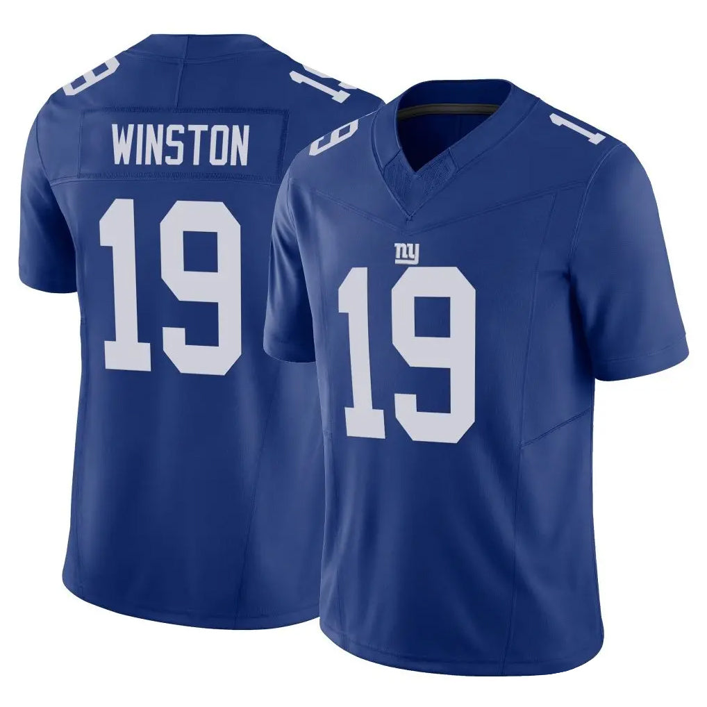 STECN NY.Giants #19 Jameis Winston Player Royal Limited Vapor F.U.S.E. Home Game Stitched Jerseys