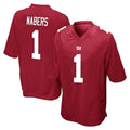 STECN NY.Giants #1 Malik Nabers Player Red Home Game Stitched Jerseys