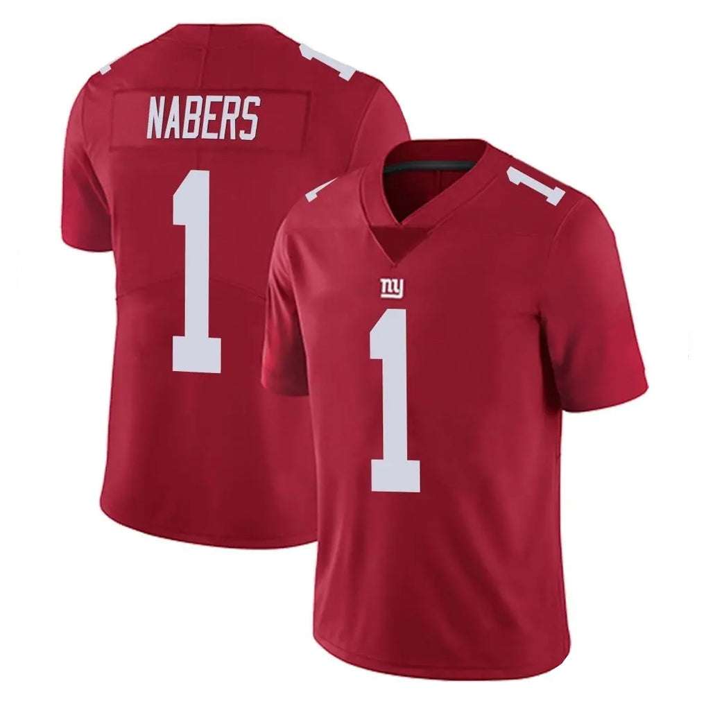 STECN NY.Giants #1 Malik Nabers Player Red Limited Vapor Untouchable Home Game Stitched Jerseys