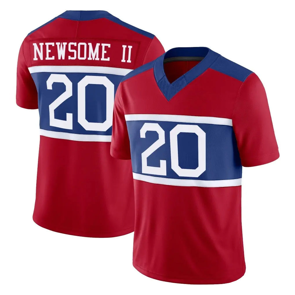 STECN NY.Giants #20 Greg Newsome II Player Red Century Vapor F.U.S.E. Home Game Stitched Jerseys