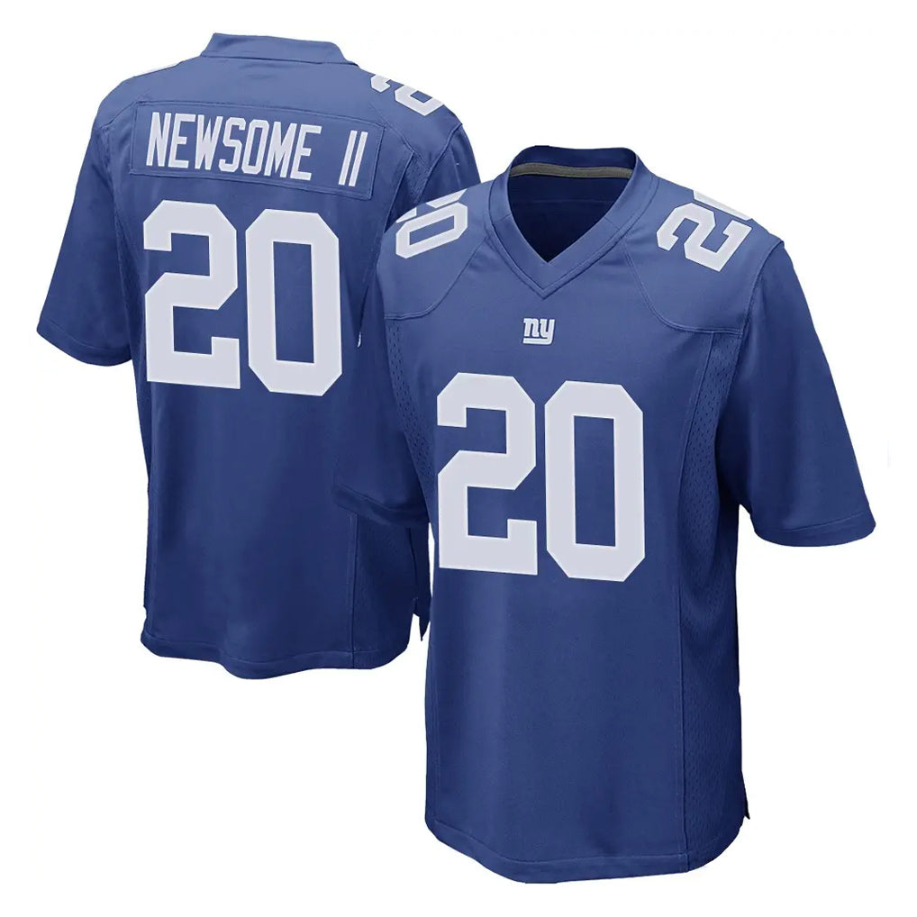STECN NY.Giants #20 Greg Newsome II Player Royal Home Game Stitched Jerseys