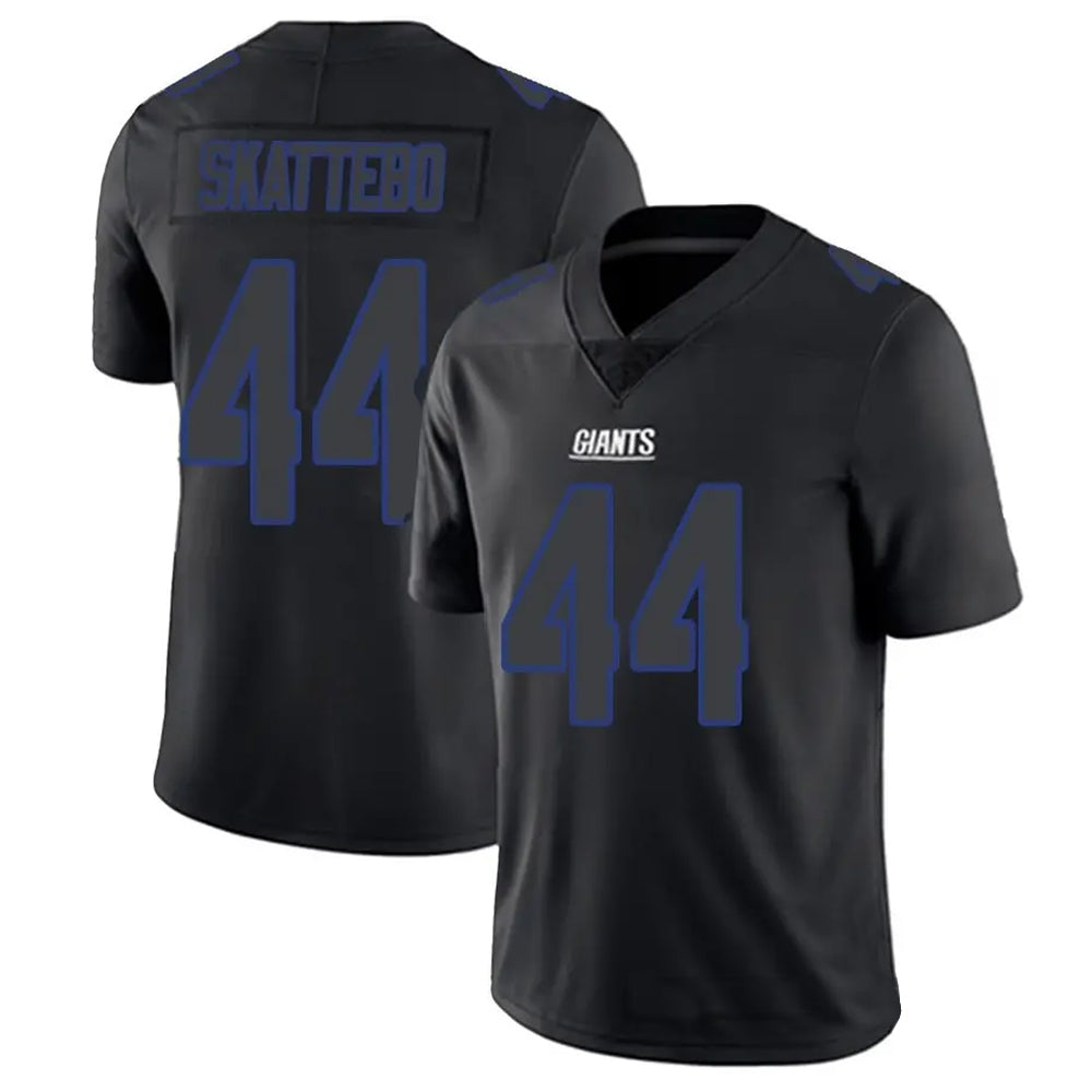 STECN NY.Giants #44 Cam Skattebo Player Limited Black Impact Stitched Jerseys