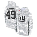 STECN NY.Giants #49 Tremaine Edmunds Player Arctic Camo Salute to Service Pullover Hoodies Limited Game Stitched Jerseys