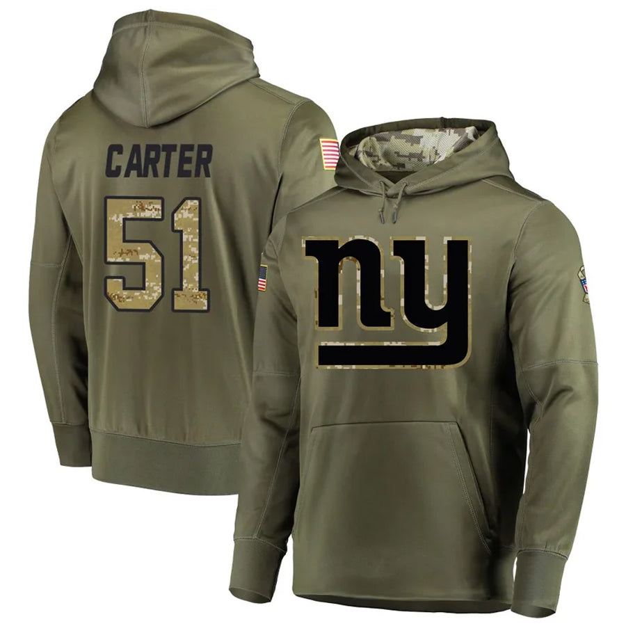STECN NY.Giants #51 Abdul Carter Player Salute to Service Hoodies Stitched Jerseys