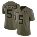 STECN NY.Giants #5 Kayvon Thibodeaux Player Olive 2025 Salute To Service Limited Stitched Jerseys