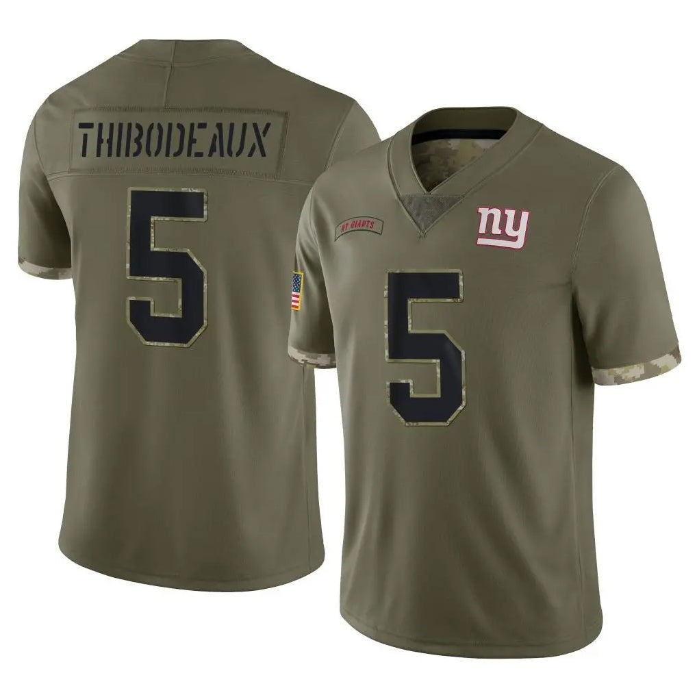 STECN NY.Giants #5 Kayvon Thibodeaux Player Olive Salute To Service Limited Stitched Jerseys