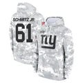 STECN NY.Giants #61 John Michael Schmitz Jr. Player Arctic Camo Salute to Service Pullover Hoodies Limited Game Stitched Jerseys