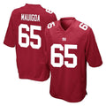 STECN NY.Giants #65 Francis Mauigoa Player Red Home Game Stitched Jerseys