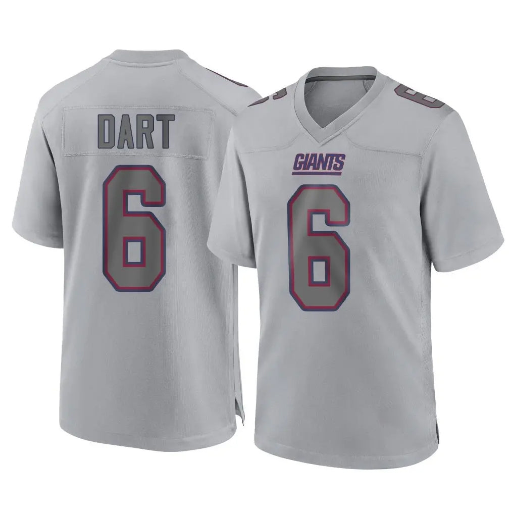 STECN NY.Giants #6 Jaxson Dart Player Gray Atmosphere Fashion Limited Game Stitched Jerseys