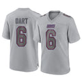 STECN NY.Giants #6 Jaxson Dart Player Gray Atmosphere Fashion Limited Game Stitched Jerseys