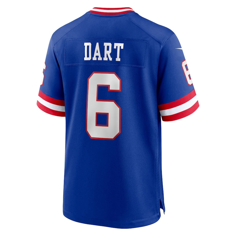 STECN NY.Giants #6 Jaxson Dart Player Royal Alternate Classic Game Stitched Jerseys