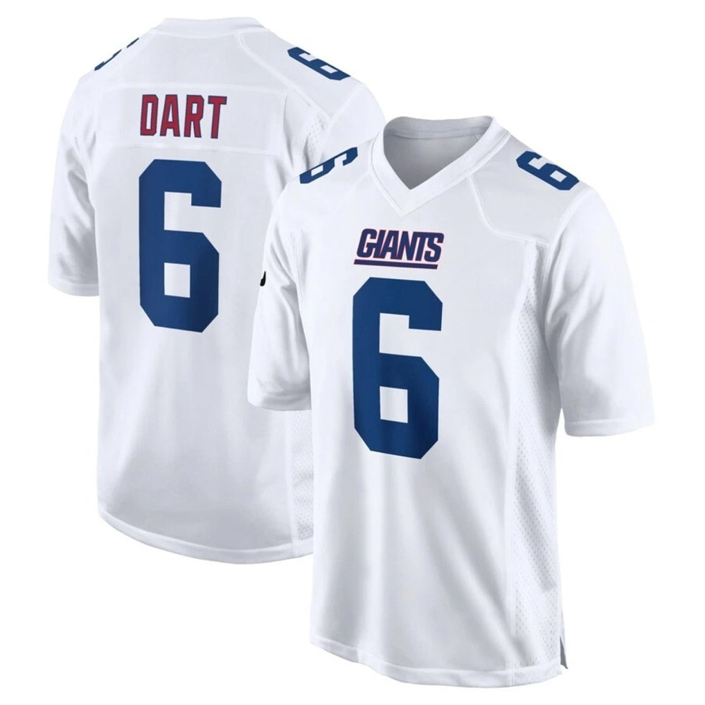STECN NY.Giants #6 Jaxson Dart Player White Fashion Limited Home Game Stitched Jerseys