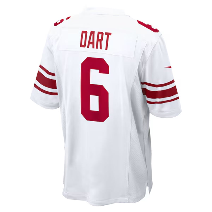 STECN NY.Giants #6 Jaxson Dart Player White Home Game Stitched Jerseys