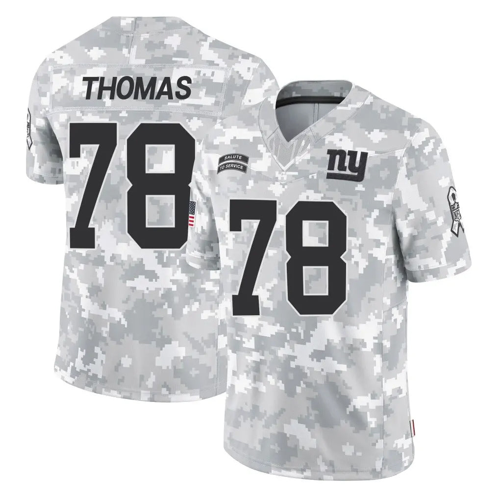 STECN NY.Giants #78 Andrew Thomas Player Arctic Camo Salute To Service Limited Game Stitched Jerseys