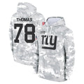 STECN NY.Giants #78 Andrew Thomas Player Arctic Camo Salute to Service Pullover Hoodies Limited Game Stitched Jerseys