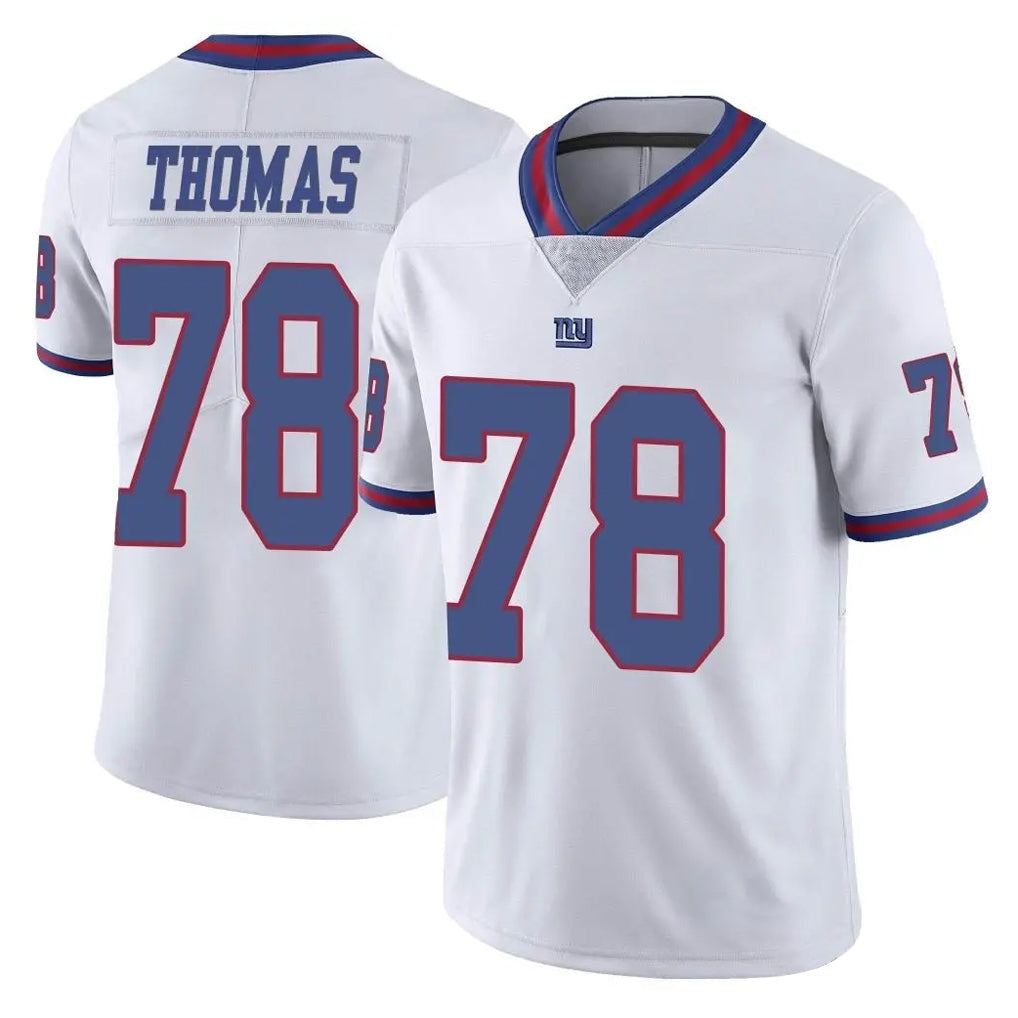 STECN NY.Giants #78 Andrew Thomas Player White Color Rush Home Game Stitched Jerseys