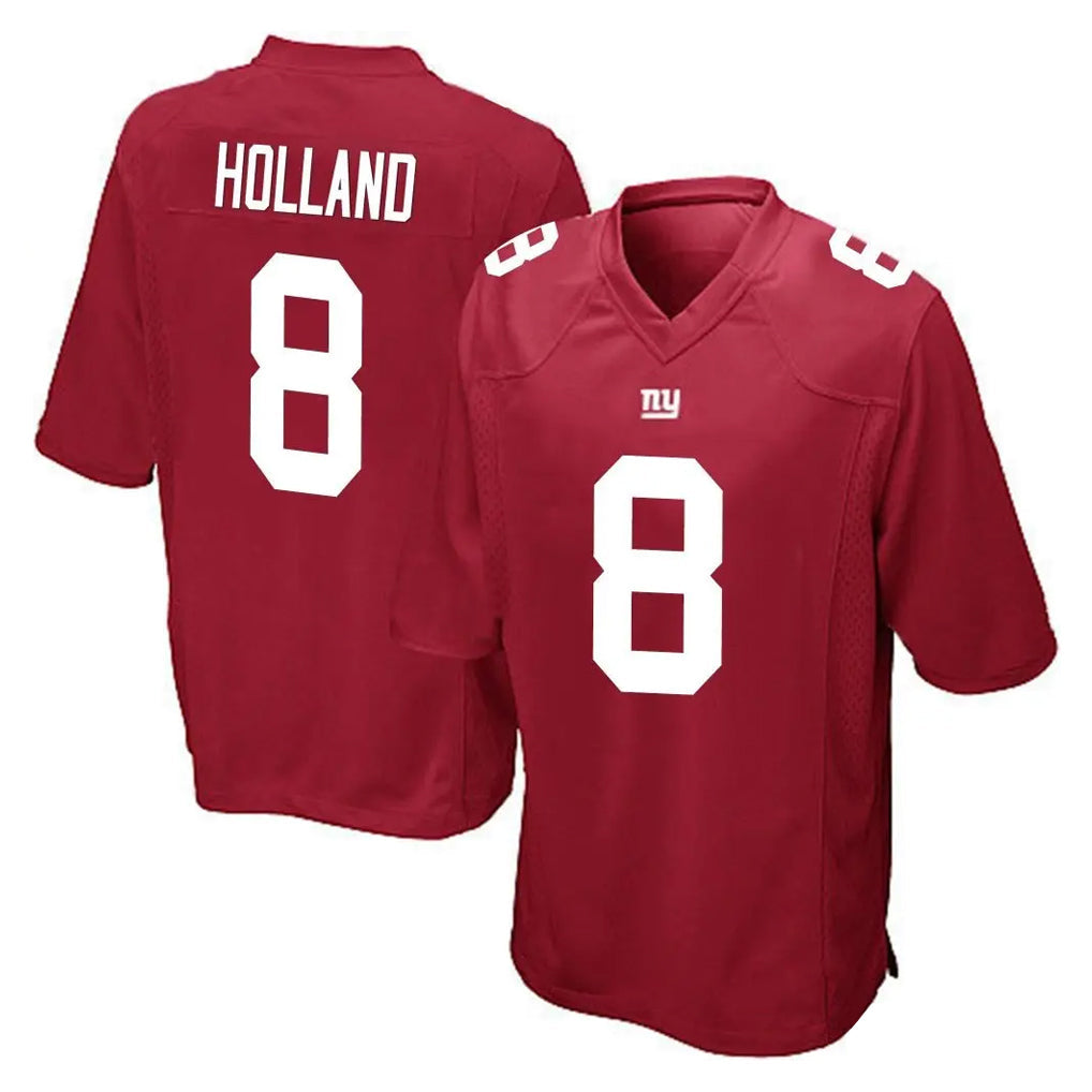 STECN NY.Giants #8 Jevon Holland Player Red Home Game Stitched Jerseys
