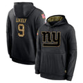 STECN NY.Giants #9 Lsaiah Likely Player Black Salute to Service Hoodies Limited Game Stitched Jerseys