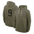 STECN NY.Giants #9 Lsaiah Likely Player Olive Salute to Service Pullover Hoodies Limited Stitched Jerseys