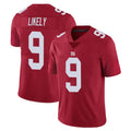 STECN NY.Giants #9 Lsaiah Likely Player Red Limited Vapor Untouchable Home Game Stitched Jerseys
