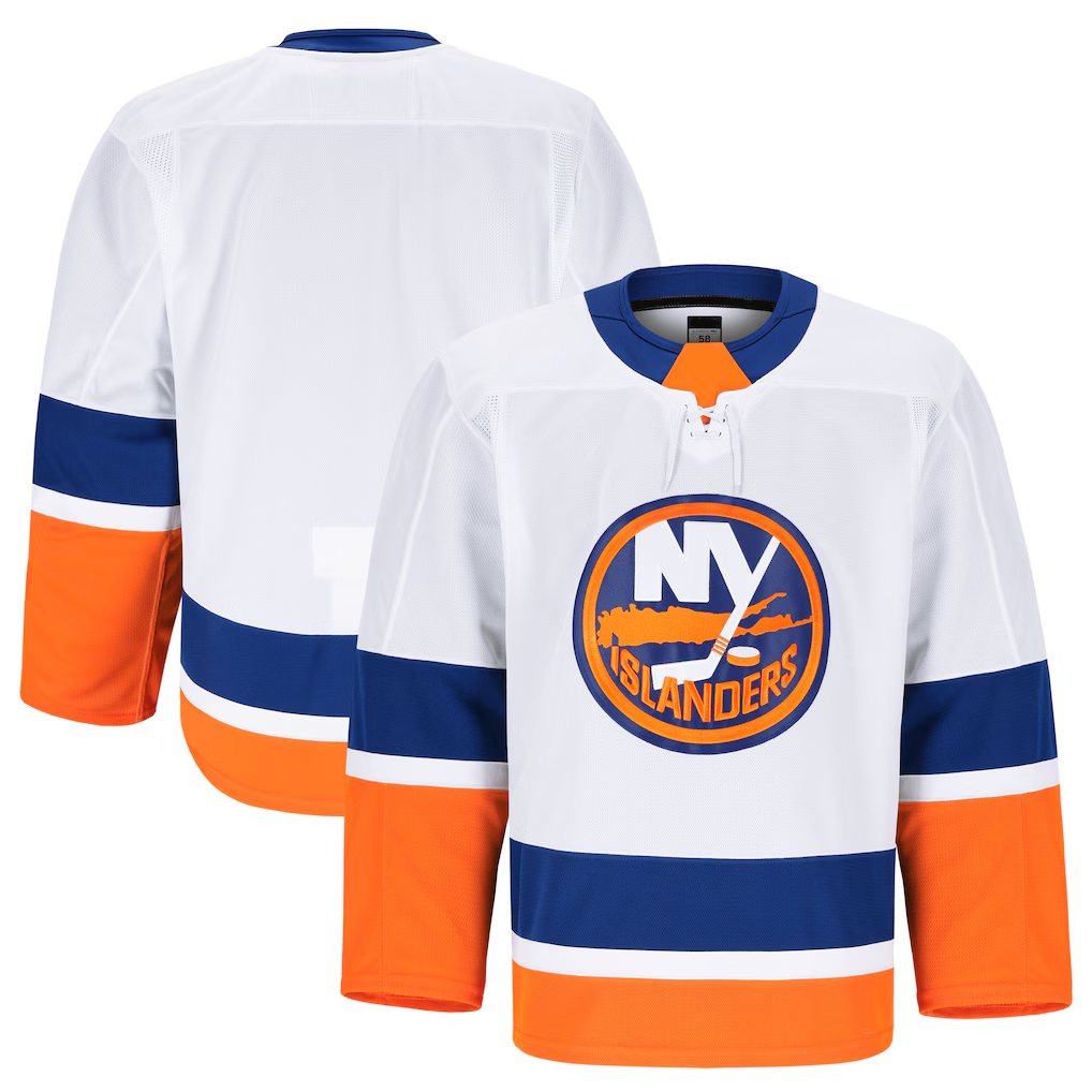 STECN NY.Islanders White Away Authentic Pro Jerseys
