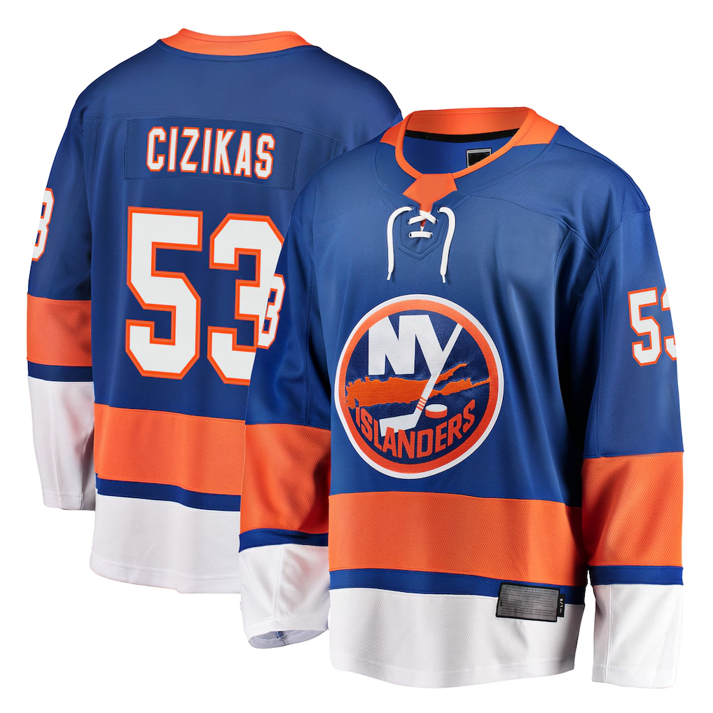 STECN NY.Islanders #53 Casey Cizikas Royal Breakaway Player Jerseys