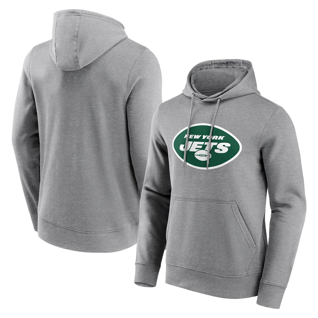 STECN NY.Jets Gray LOGO Pullover Hoodies Limited Game Blank Player Stitched Jerseys