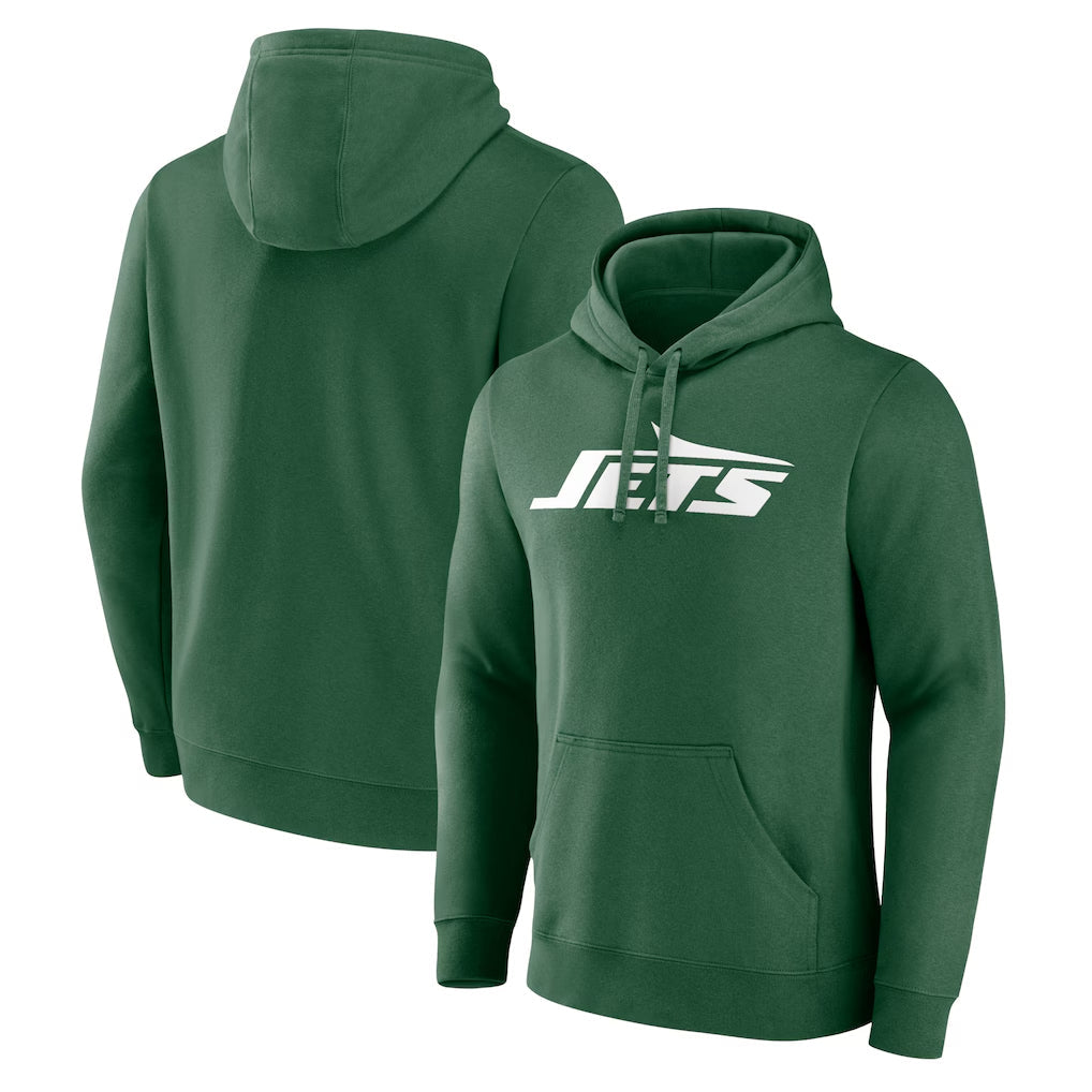 STECN NY.Jets Green LOGO Pullover Hoodies Limited Game Blank Player Stitched Jerseys