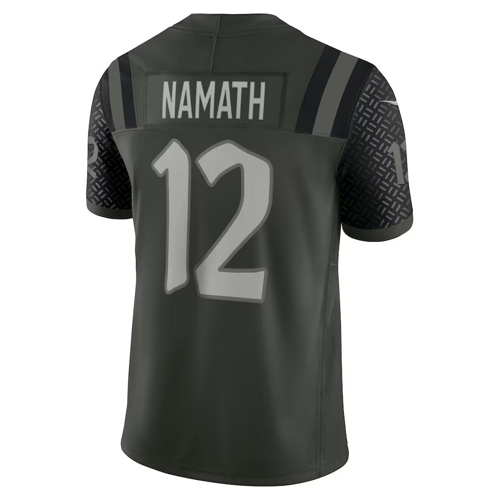 STECN NY.Jets #12 Joe Namath Player Gotham Green Rivalries Collection Limited Stitched Jerseys