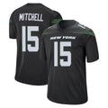 STECN NY.Jets #15 Adonai Mitchell Player Stealth Black Home Game Stitched Jerseys