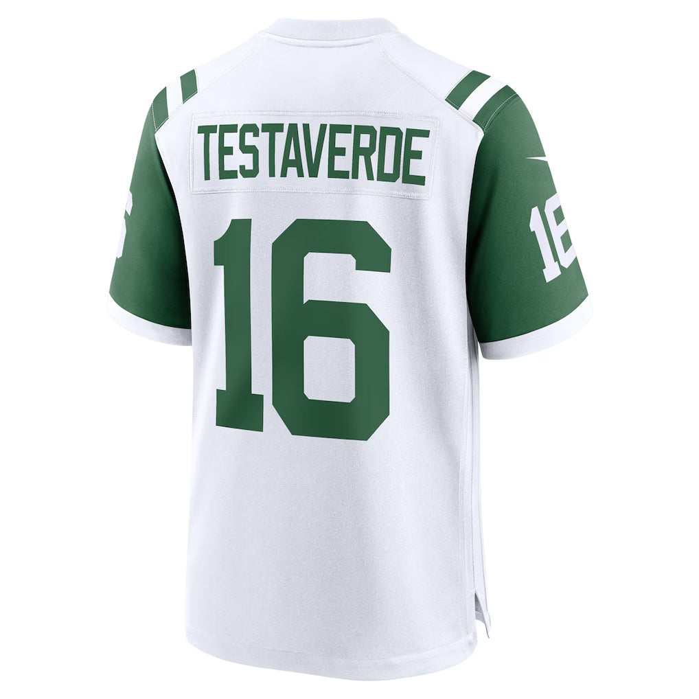 STECN NY.Jets #16 Vinny Testaverde White Retired Player Alternate Game Stitched Jerseys