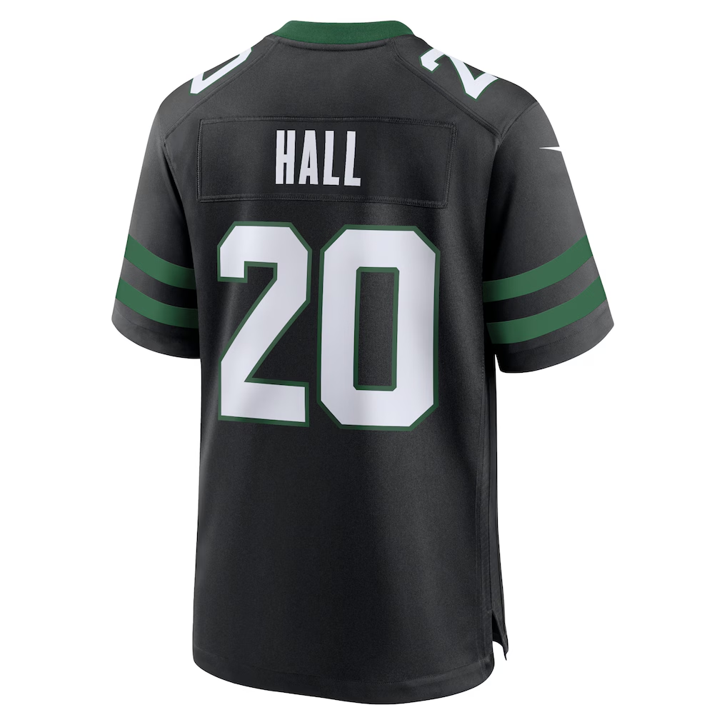 STECN NY.Jets #20 Breece Hall Legacy Black Alternate Game Stitched Jerseys
