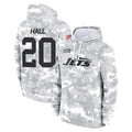 STECN NY.Jets #20 Breece Hall Player Arctic Camo Salute to Service Pullover Hoodies Limited Game Stitched Jerseys