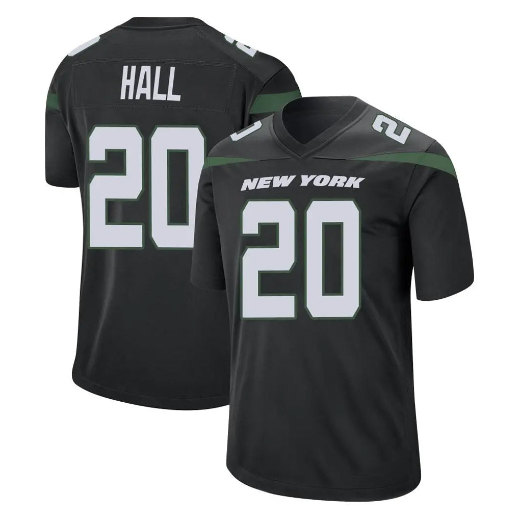 STECN NY.Jets #20 Breece Hall Player Stealth Black Home Game Stitched Jerseys