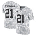 STECN NY.Jets #21 Brandon Stephens Player Arctic Camo Salute to Service Limited Game Stitched Jerseys