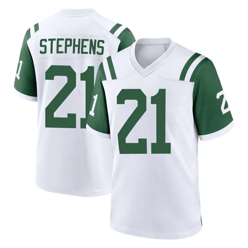 STECN NY.Jets #21 Brandon Stephens Player White Classic Home Game Stitched Jerseys