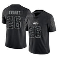 STECN NY.Jets #26 Nahshon Wright Player Stealth Black Limited Reflective Home Game Stitched Jerseys