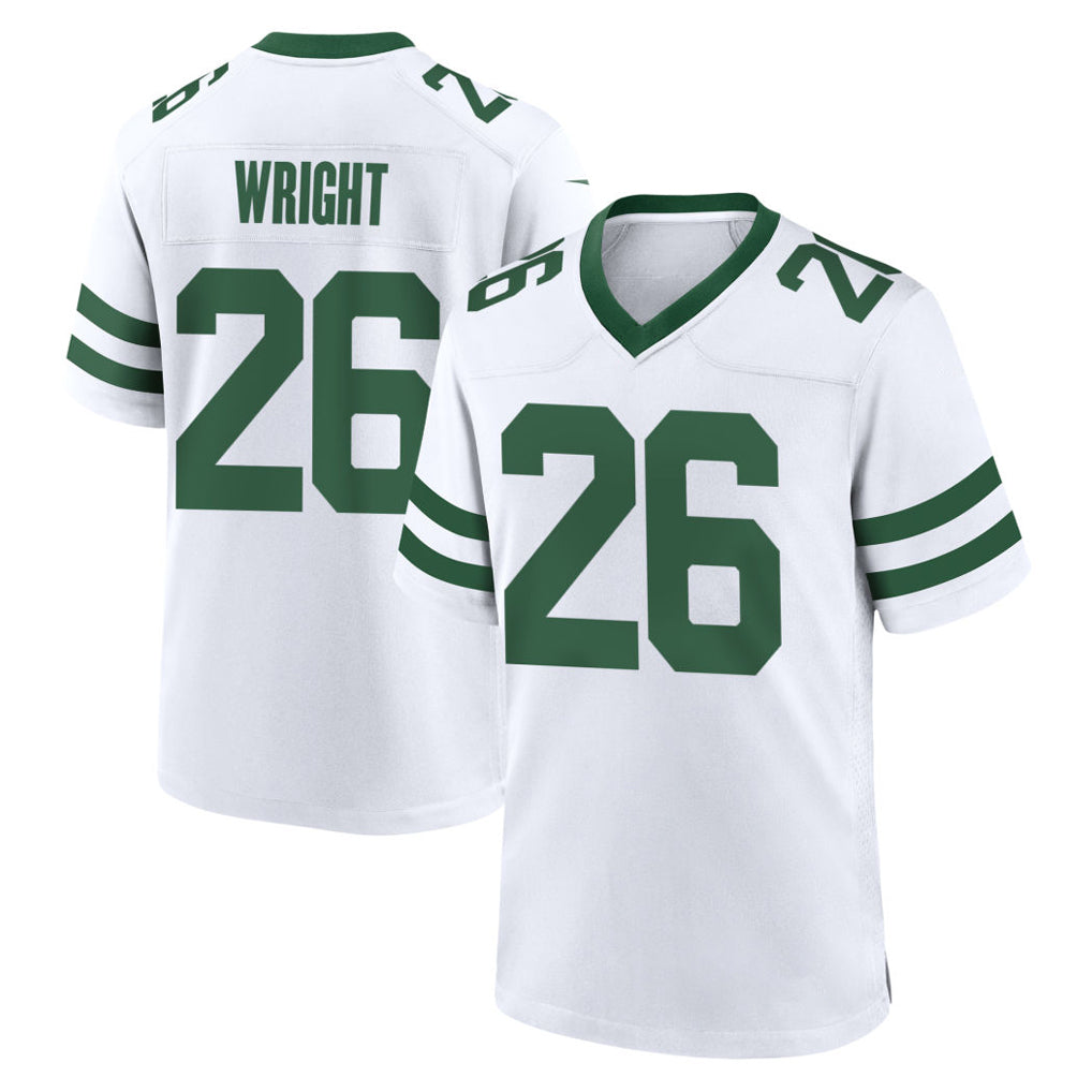 STECN NY.Jets #26 Nahshon Wright Player White Legacy Home Game Stitched Jerseys