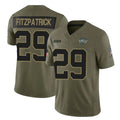 STECN NY.Jets #29 Minkah Fitzpatrick Player Olive 2025 Salute To Service Limited Stitched Jerseys