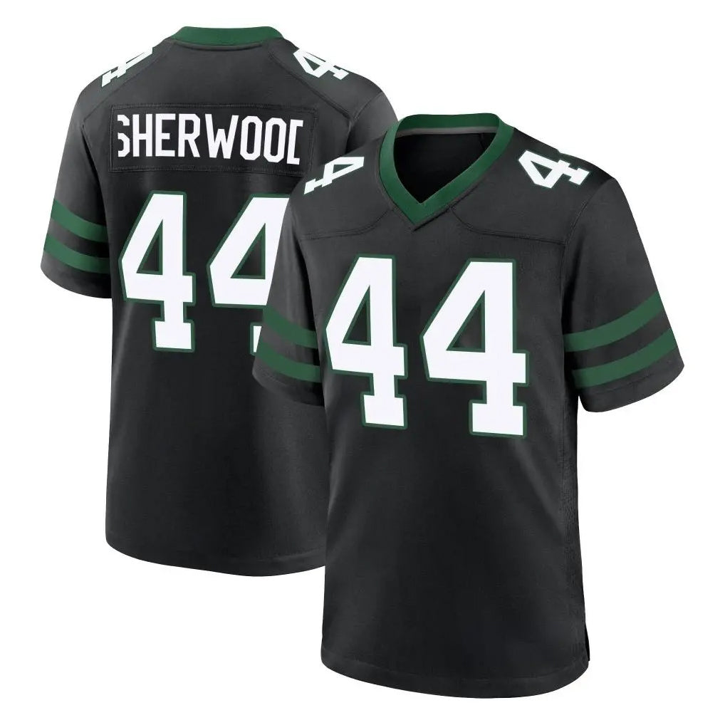 STECN NY.Jets #44 Jamien Sherwood Player Black Legacy Home Game Stitched Jerseys