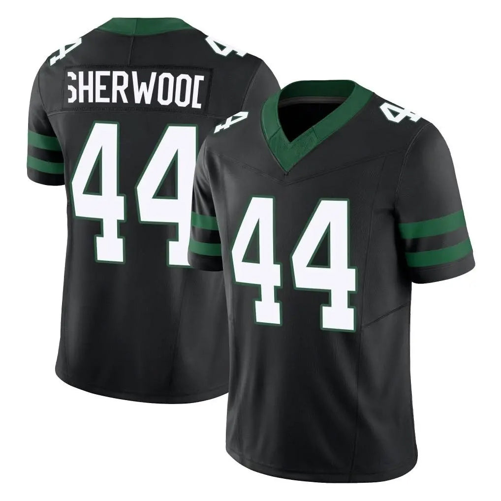 STECN NY.Jets #44 Jamien Sherwood Player Black Limited Legacy Vapor F.U.S.E. Home Game Stitched Jerseys