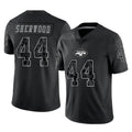STECN NY.Jets #44 Jamien Sherwood Player Stealth Black Limited Reflective Home Game Stitched Jerseys