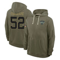 STECN NY.Jets #52 Kingsley Enagbare Player Olive Salute to Service Pullover Hoodies Limited Stitched Jerseys