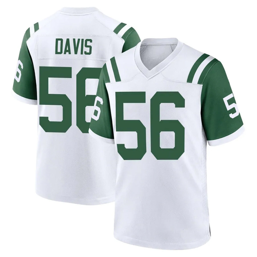 STECN NY.Jets #56 Demario Davis Player White Classic Home Game Stitched Jerseys
