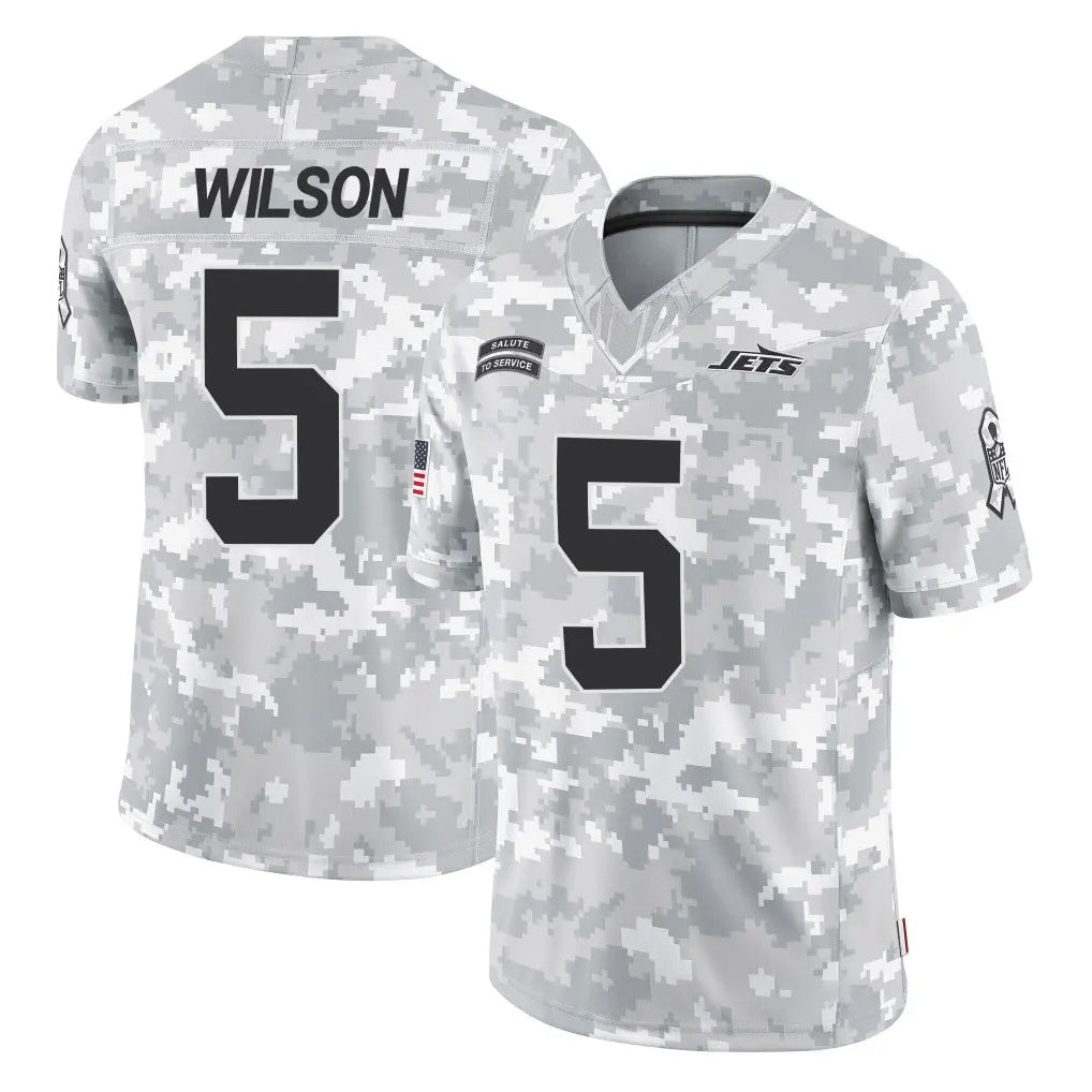 STECN NY.Jets #5 Garrett Wilson Player Arctic Camo Salute to Service Limited Game Stitched Jerseys