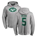 STECN NY.Jets #5 Garrett Wilson Player Gray LOGO Pullover Hoodies Limited Game Stitched Jerseys