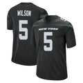 STECN NY.Jets #5 Garrett Wilson Player Stealth Black Home Game Stitched Jerseys