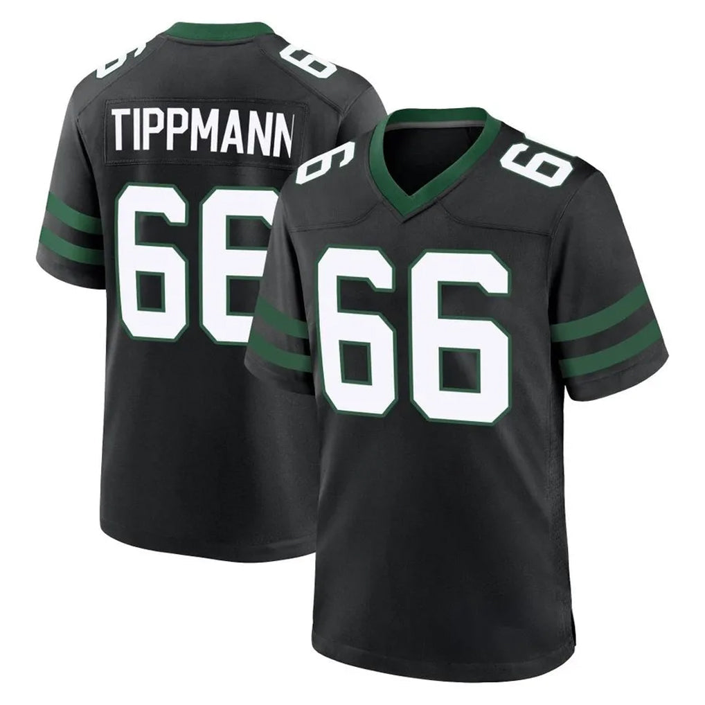 STECN NY.Jets #66 Joe Tippmann Player Black Legacy Home Game Stitched Jerseys